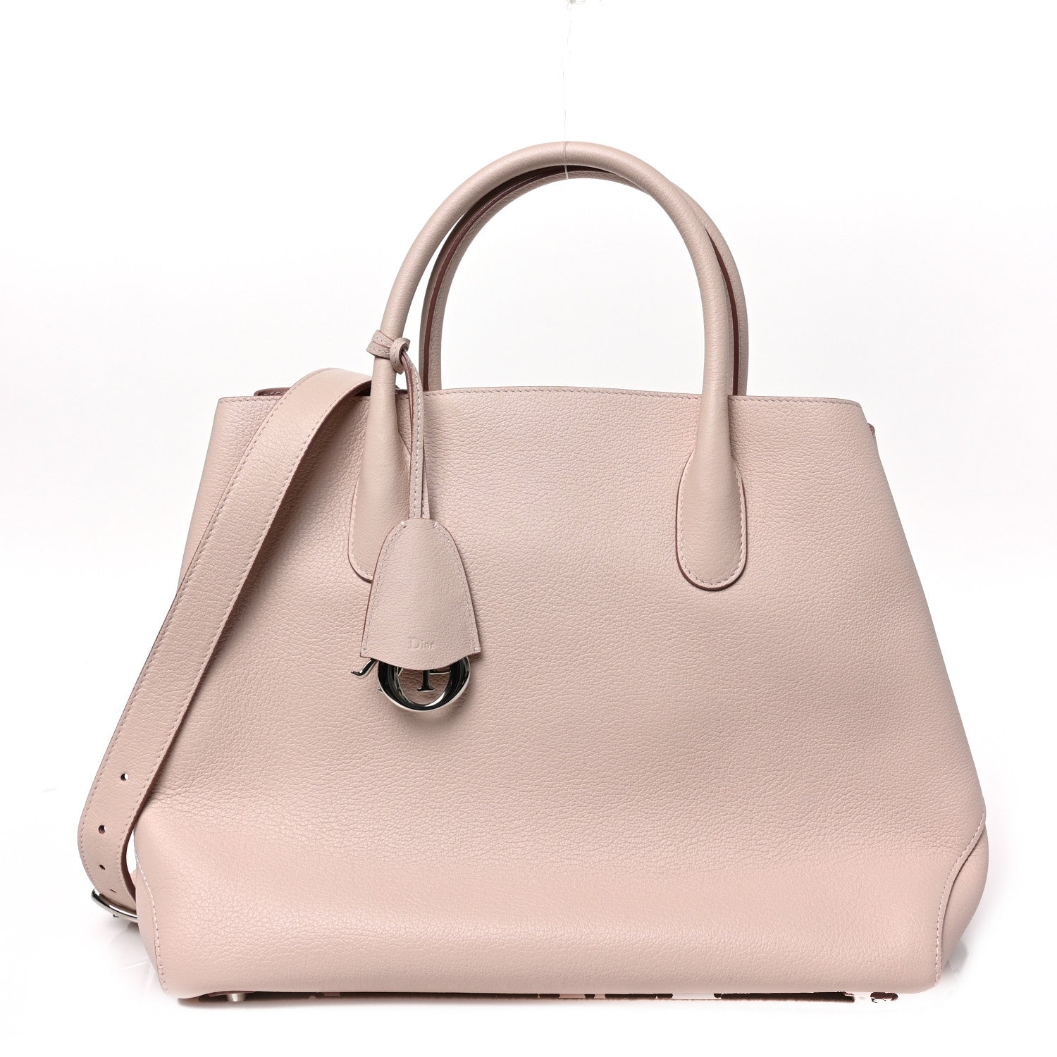 Christian Dior Supple Grained Calfskin Large Open Bar Tote Rose Poudre 1 of 9