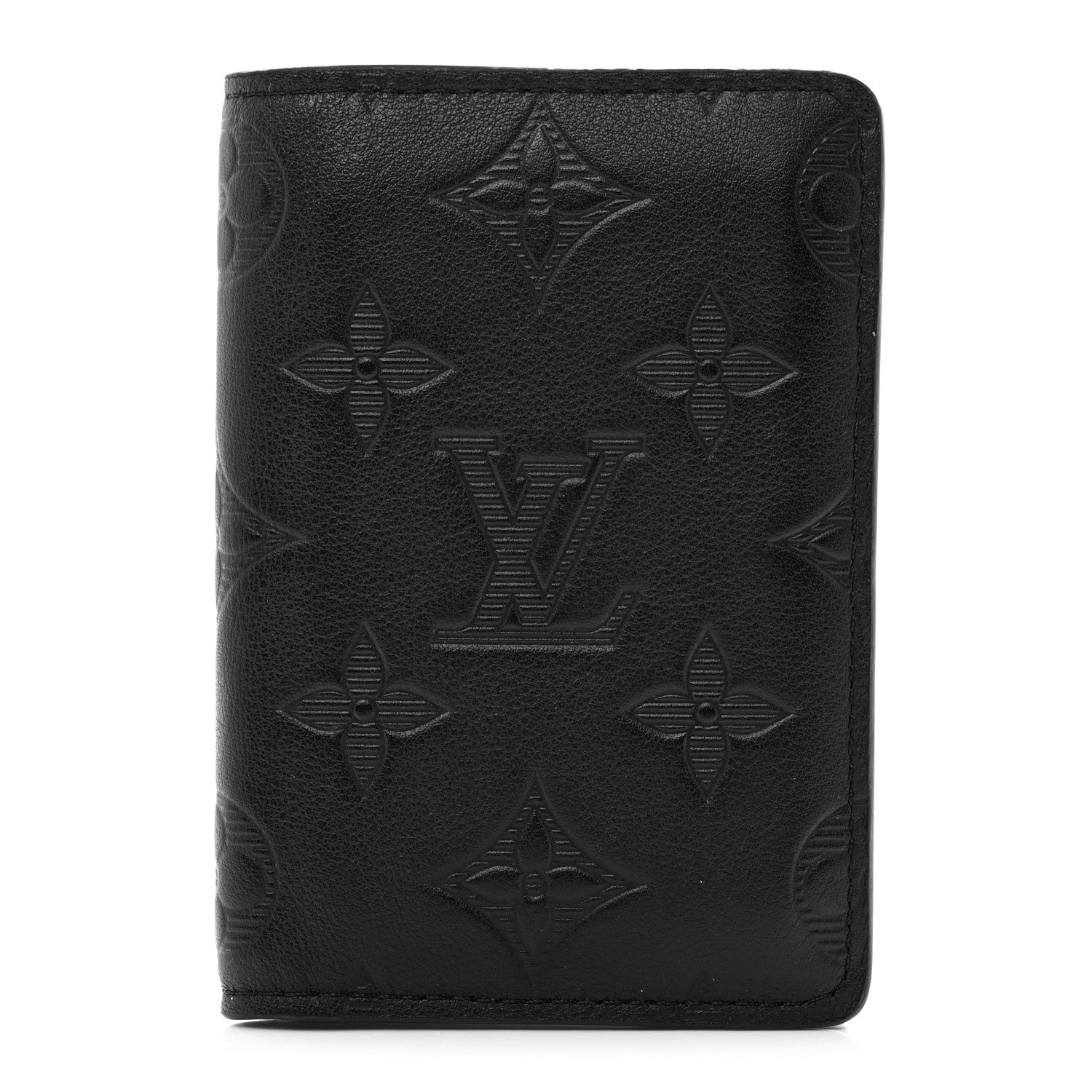 Louis Vuitton Calfskin Monogram Shadow Pocket Organizer Black 1 of 7