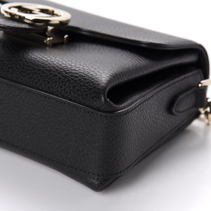 Gucci Dollar Calfskin Interlocking G Crossbody Bag Black 6 of 9