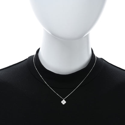 Van Cleef & Arpels 18K White Gold Diamond Sweet Alhambra Pendant Necklace 2 of 4