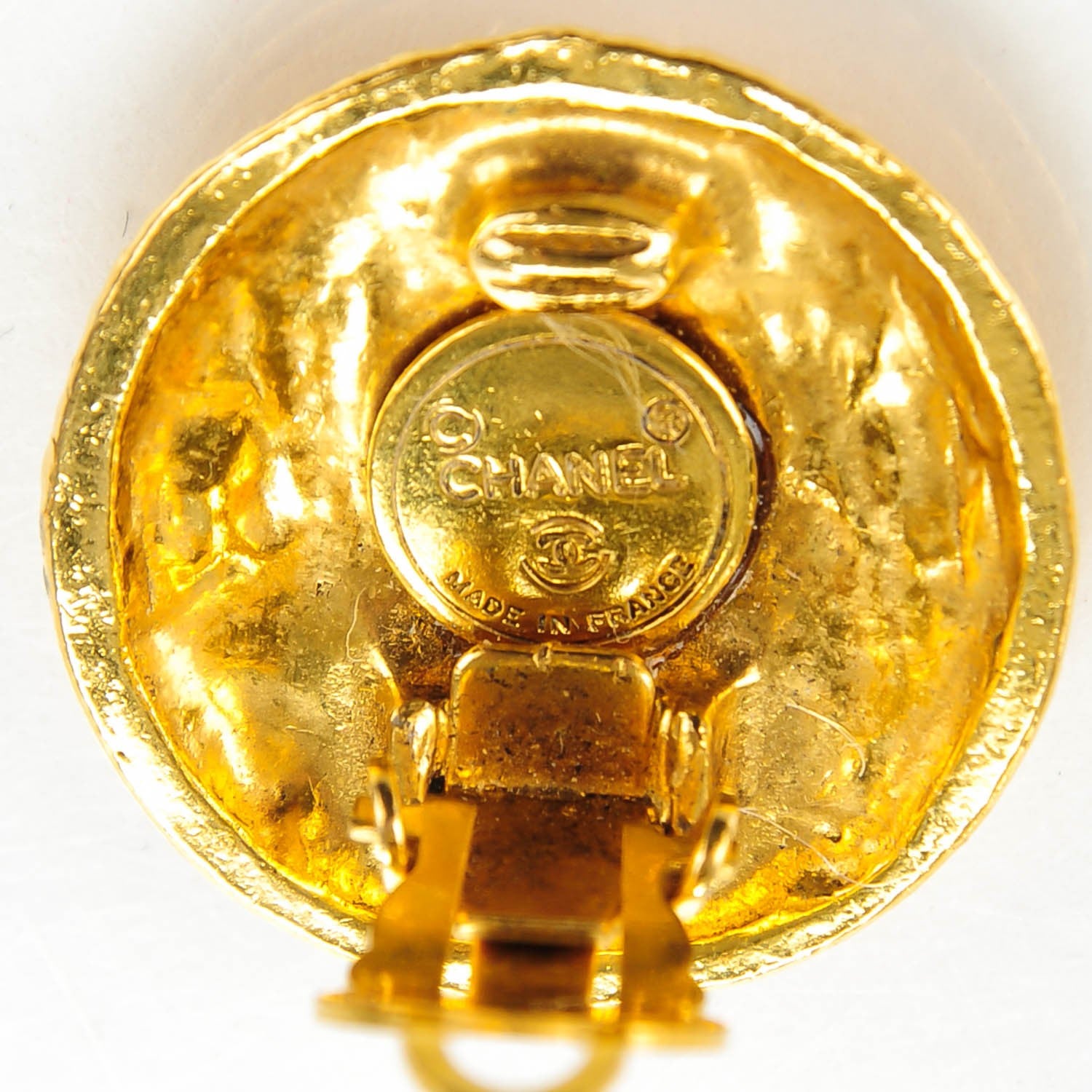 Chanel CC Clip On Earrings Gold 4 of 4
