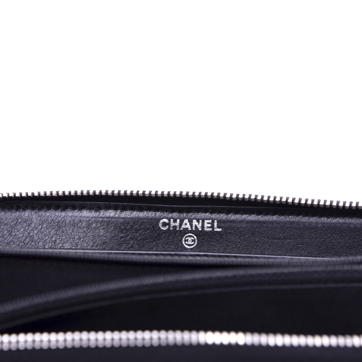 Chanel Patent Quilted Zip Around Wallet Black 6 of 10