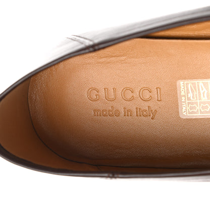 Gucci Lambskin Web Mens Horsebit Loafers 11.5 Brown 7 of 8
