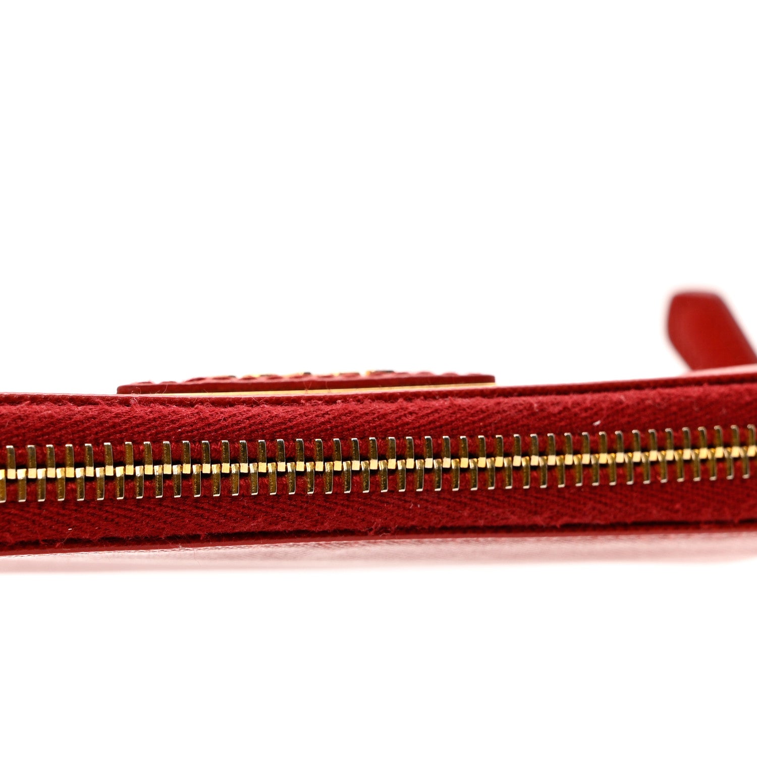 Prada Saffiano Metal Zip Around Wallet Fuoco 7 of 7