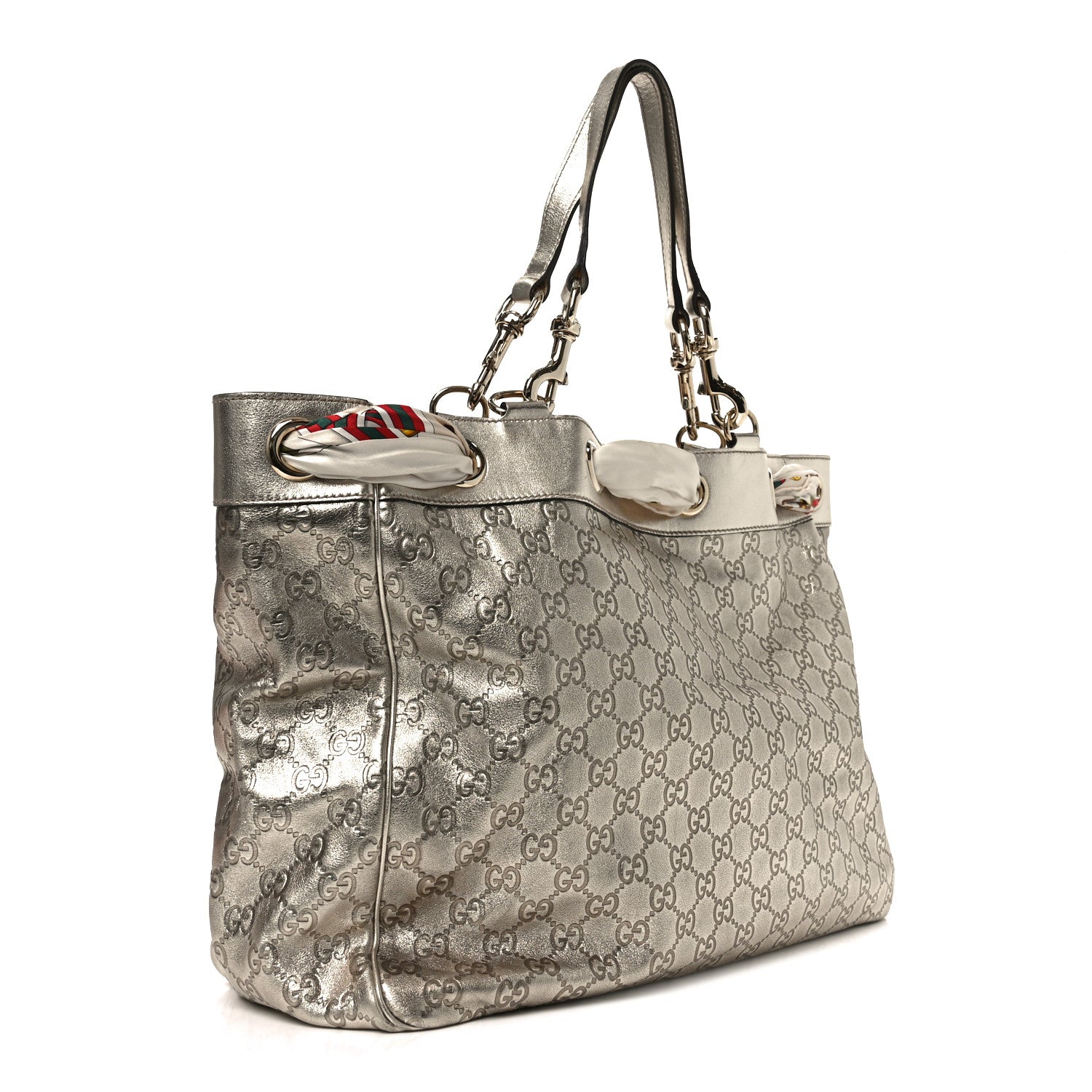 Gucci Metallic Guccissima Large Positano Tote Gold 3 of 11