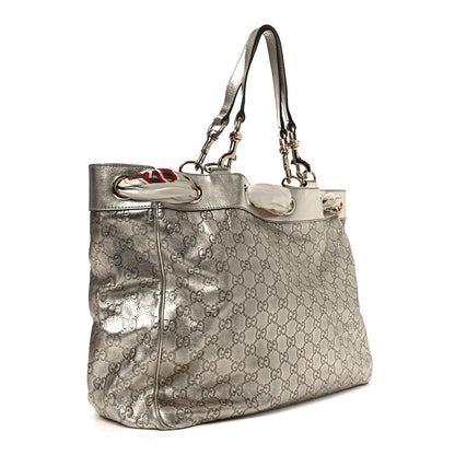 Gucci Metallic Guccissima Large Positano Tote Gold 3 of 11
