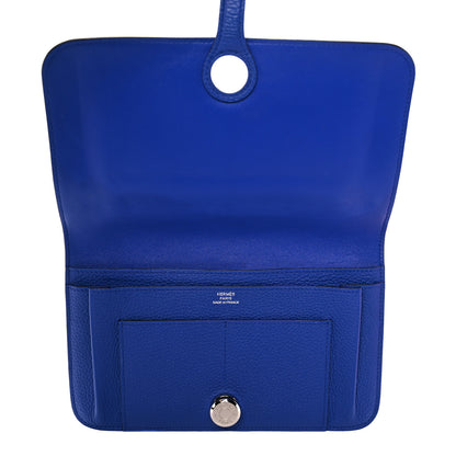 Hermes Togo Dogon Duo Wallet Bleu Electrique 5 of 13