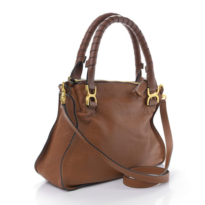 Chloe Calfskin Medium Marcie Satchel Tan 3 of 8