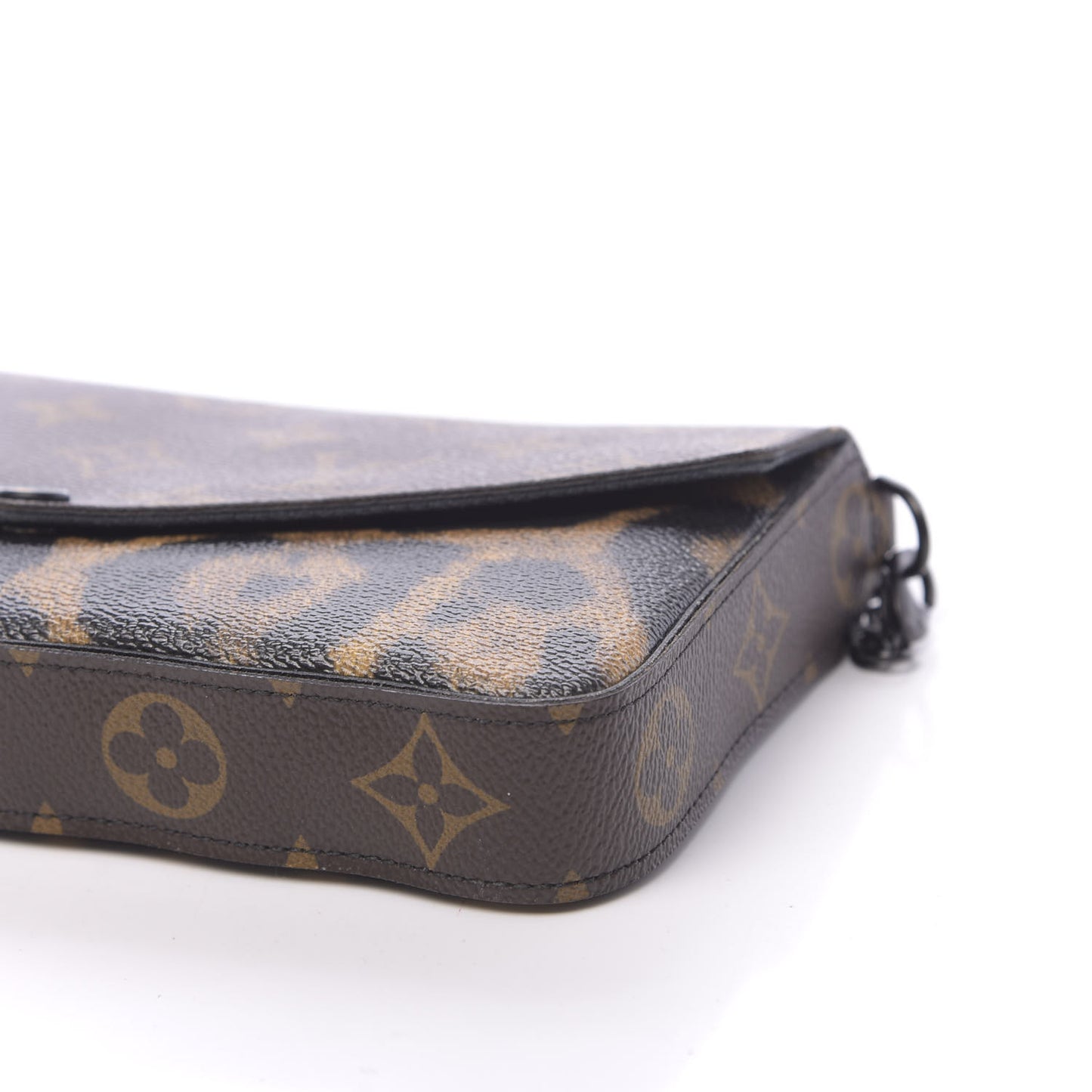 Monogram Animal Print Pochette Felicie Chain Wallet