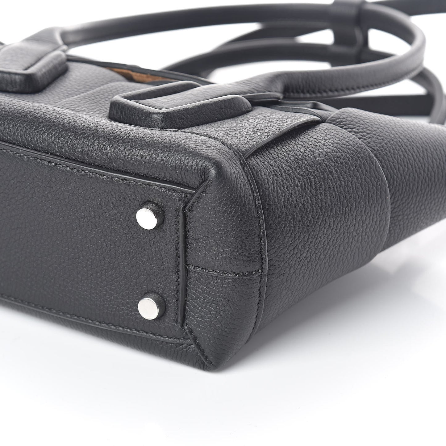 Grained Calfskin Maxi Intrecciato Arco 29 Black