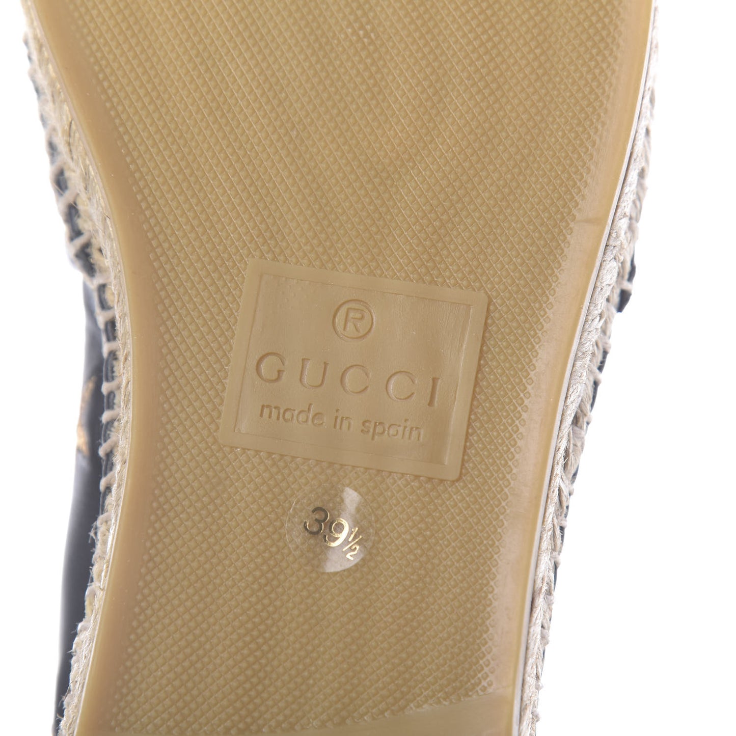 Calfskin Bee Star Embroidered Espadrilles 39.5 Black
