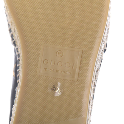Gucci Calfskin Bee Star Embroidered Espadrilles 39.5 Black 8 of 12