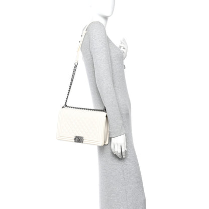 Chanel Calfskin Quilted New Medium Boy Flap White 2 of 10