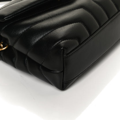 Saint Laurent Calfskin Y Quilted Monogram Toy Loulou Crossbody Bag Black 12 of 15