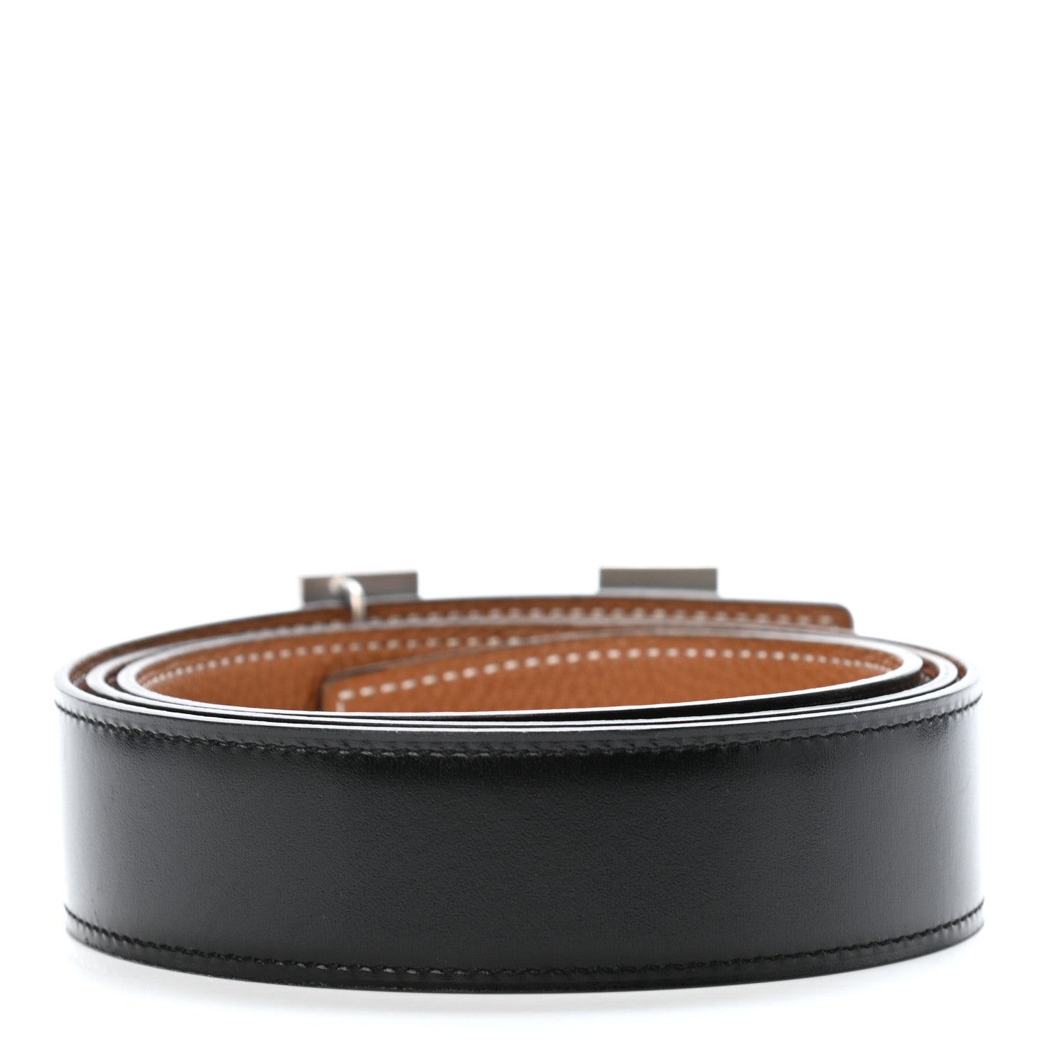Hermes Box Togo 32mm H Belt 95 Black Gold 2 of 6