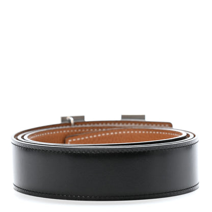 Hermes Box Togo 32mm H Belt 95 Black Gold 2 of 6