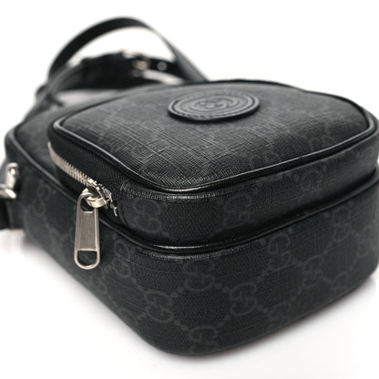 Gucci GG Supreme Monogram Azalea Calfskin Mini Retro Interlocking G Bag Black 9 of 10