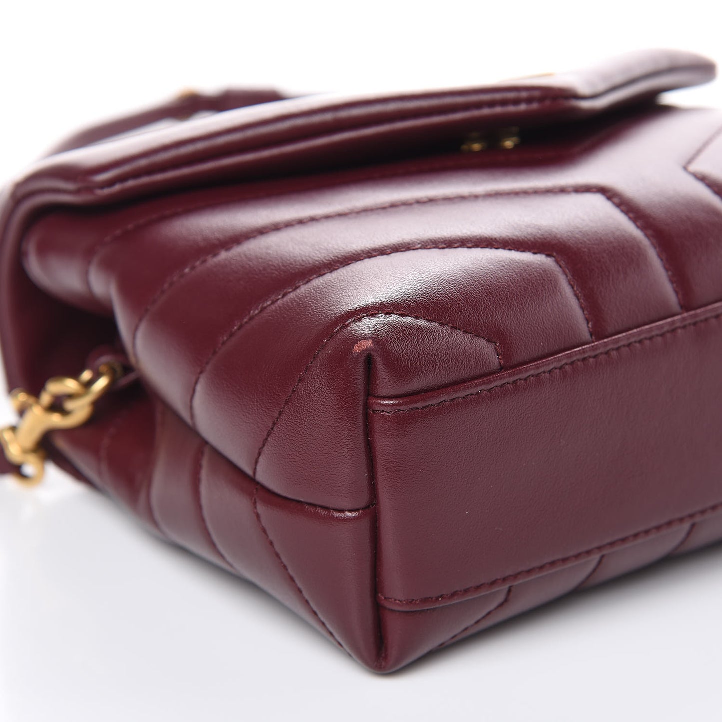 Calfskin Y Quilted Monogram Toy Loulou Crossbody Bag Rouge