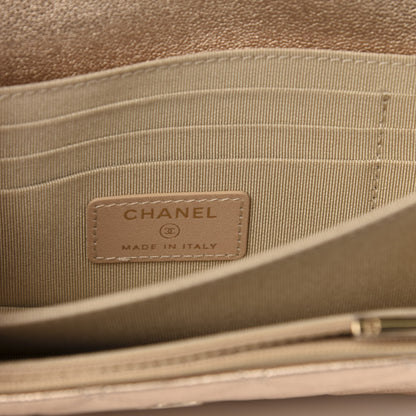 Chanel Metallic Lambskin Quilted Mini Wallet On Chain WOC Gold 6 of 11
