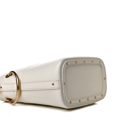 Chloe Smooth Calfskin Small Roy Bucket Bag Natural White 11 of 12
