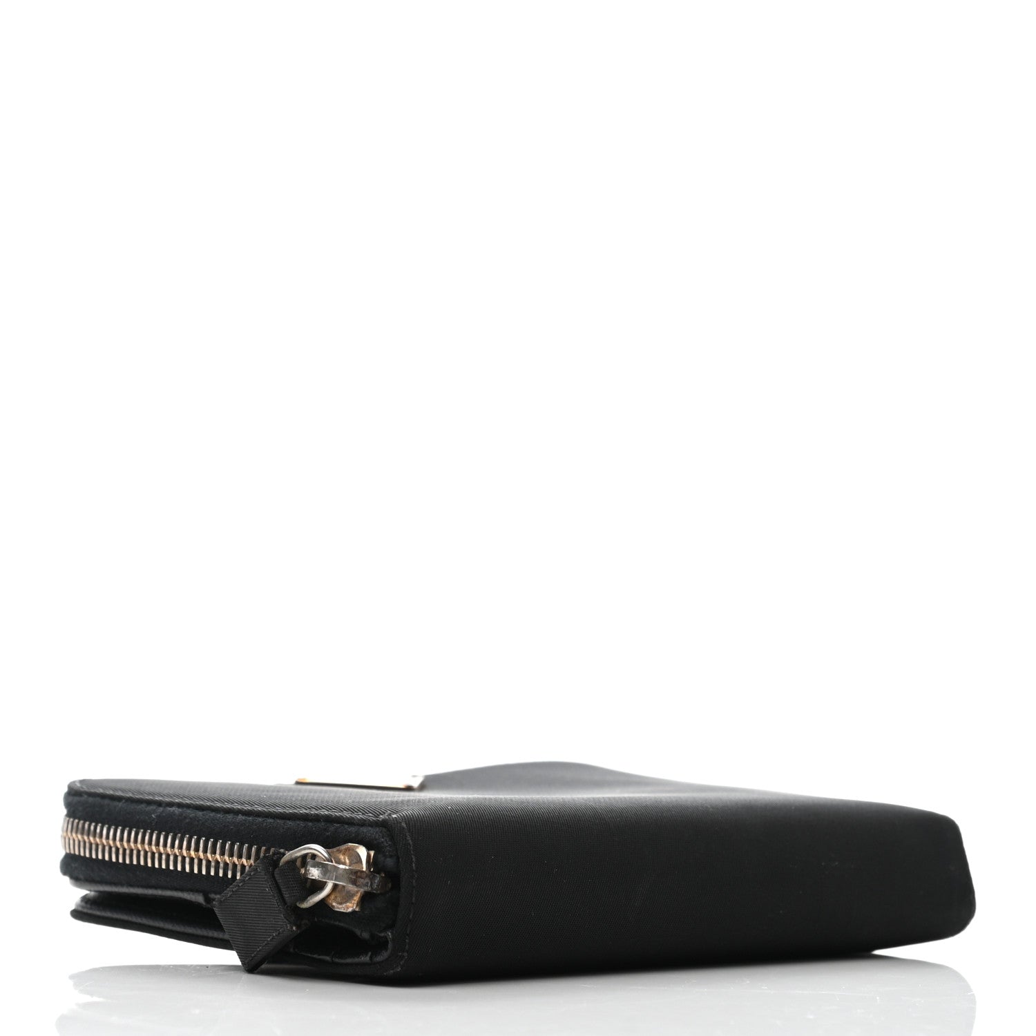 Prada Tessuto Nylon Compact Zip Around Wallet Black 4 of 9