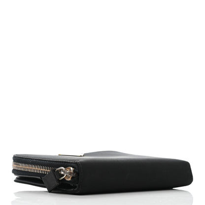 Prada Tessuto Nylon Compact Zip Around Wallet Black 4 of 9