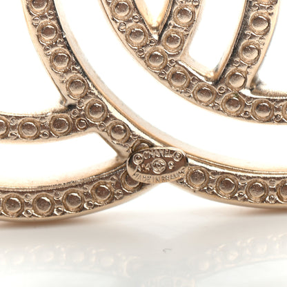 Chanel Crystal CC Brooch Light Gold 4 of 4