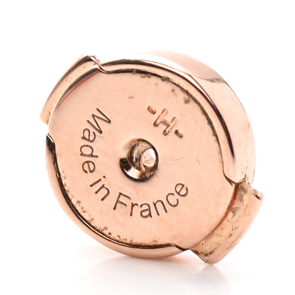 Hermes Rose Gold Lacquered Pop H Earrings Black 5 of 5
