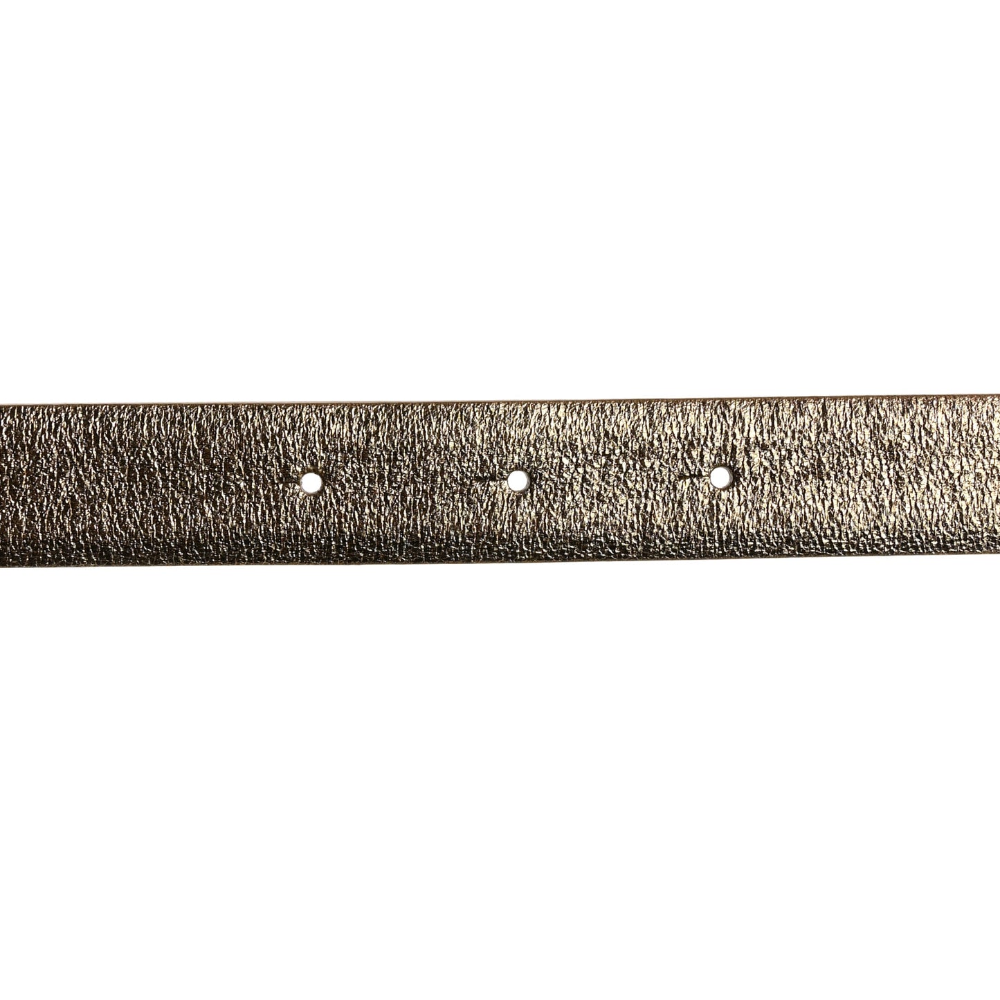 Metallic Lambskin Crystal Baguette Logo Belt 75 30 Gold