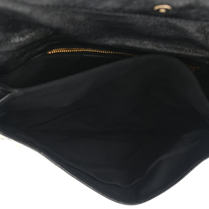 Balenciaga Agneau Giant 12 Gold Hardware Envelope Clutch Black 6 of 8