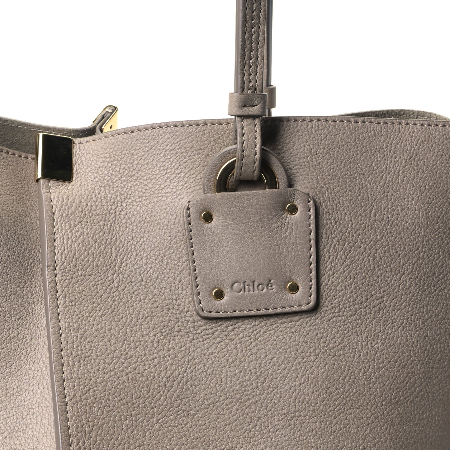 Smooth Calfskin Medium Vick Tote Motty Grey