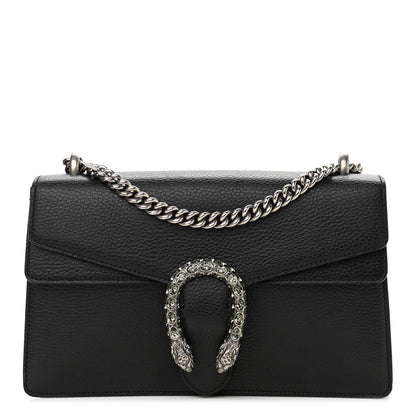 Gucci Pebbled Calfskin Small Dionysus Shoulder Bag Black 1 of 11