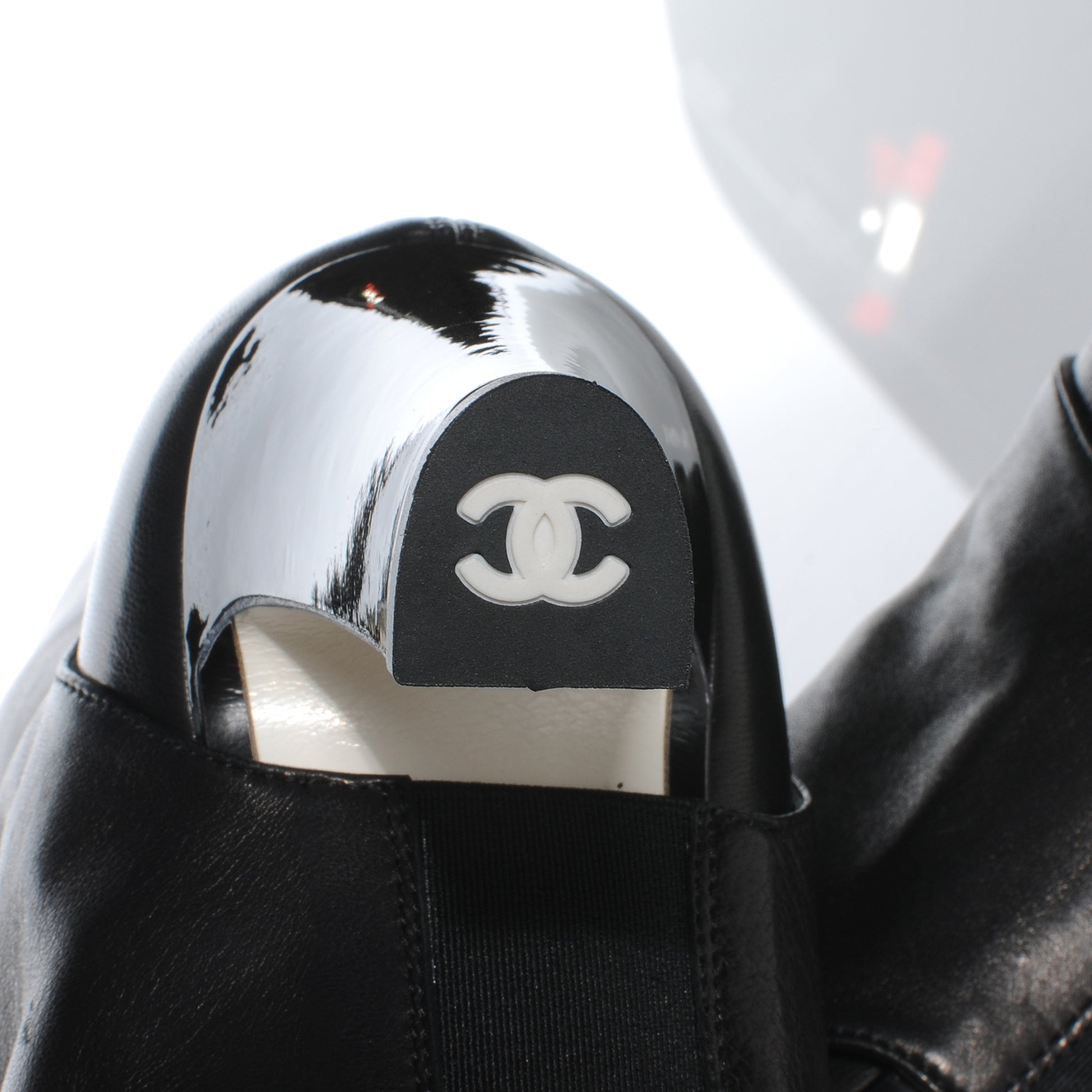 Chanel Leather Equestrian Tall Boots 39.5 Black 6 of 8