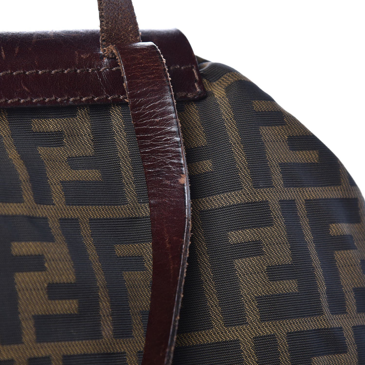 Fendi Zucca Drawstring Flap Backpack Tobacco 11 of 11