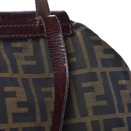 Fendi Zucca Drawstring Flap Backpack Tobacco 11 of 11