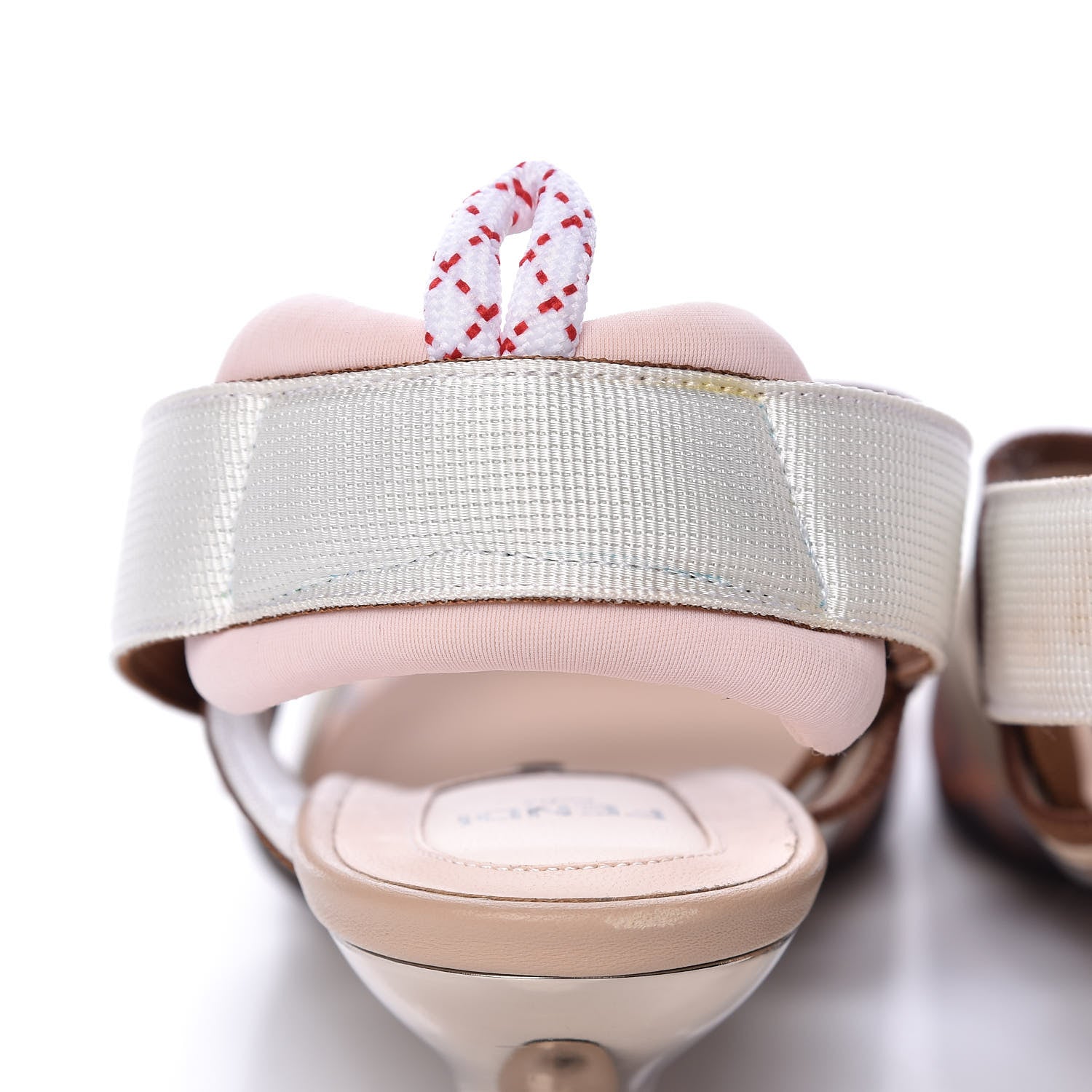 Fendi Technical Mesh FF Colibri 55mm Slingback Pumps 38 Tobacco Moro Camelia Beige Caramello 16 of 28