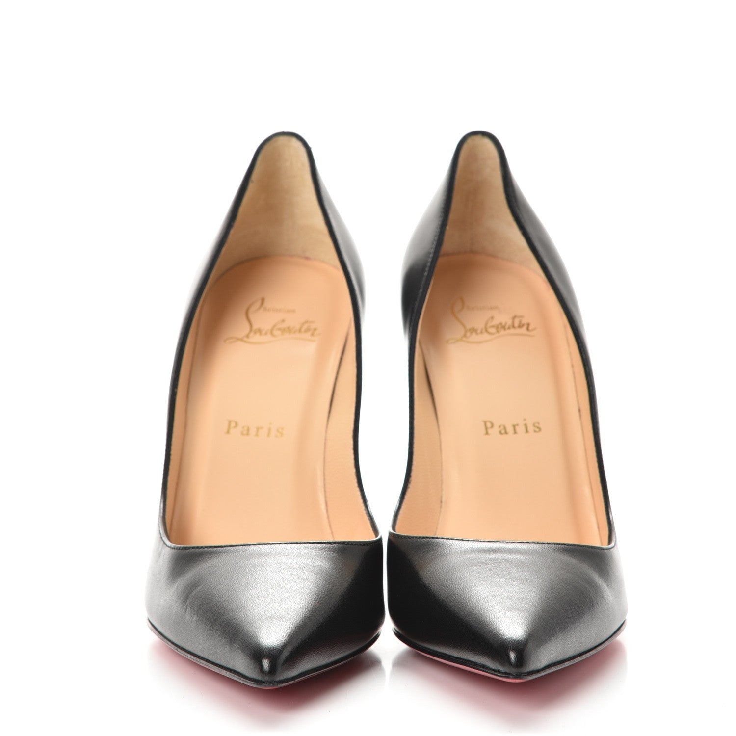 Christian Louboutin Shiny Nappa Apostrophy 100 Pumps 37.5 Black 2 of 9