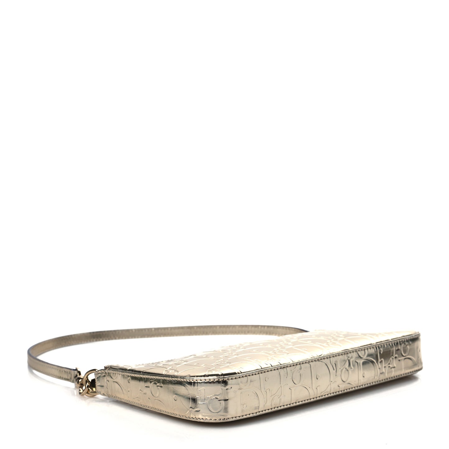 Metallic Patent Monogram Shoulder Bag Light Gold