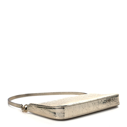 Christian Dior Metallic Patent Monogram Shoulder Bag Light Gold 4 of 10