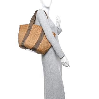 Chloe X MIFUKO Raffia Large Woody Basket Bag Green 2 of 14