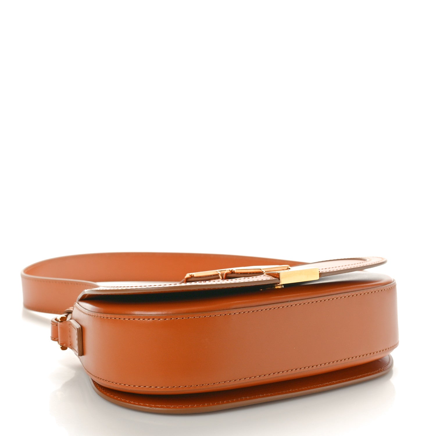 Versace Calfskin Medium Greca Goddess Shoulder Bag Caramel 4 of 11