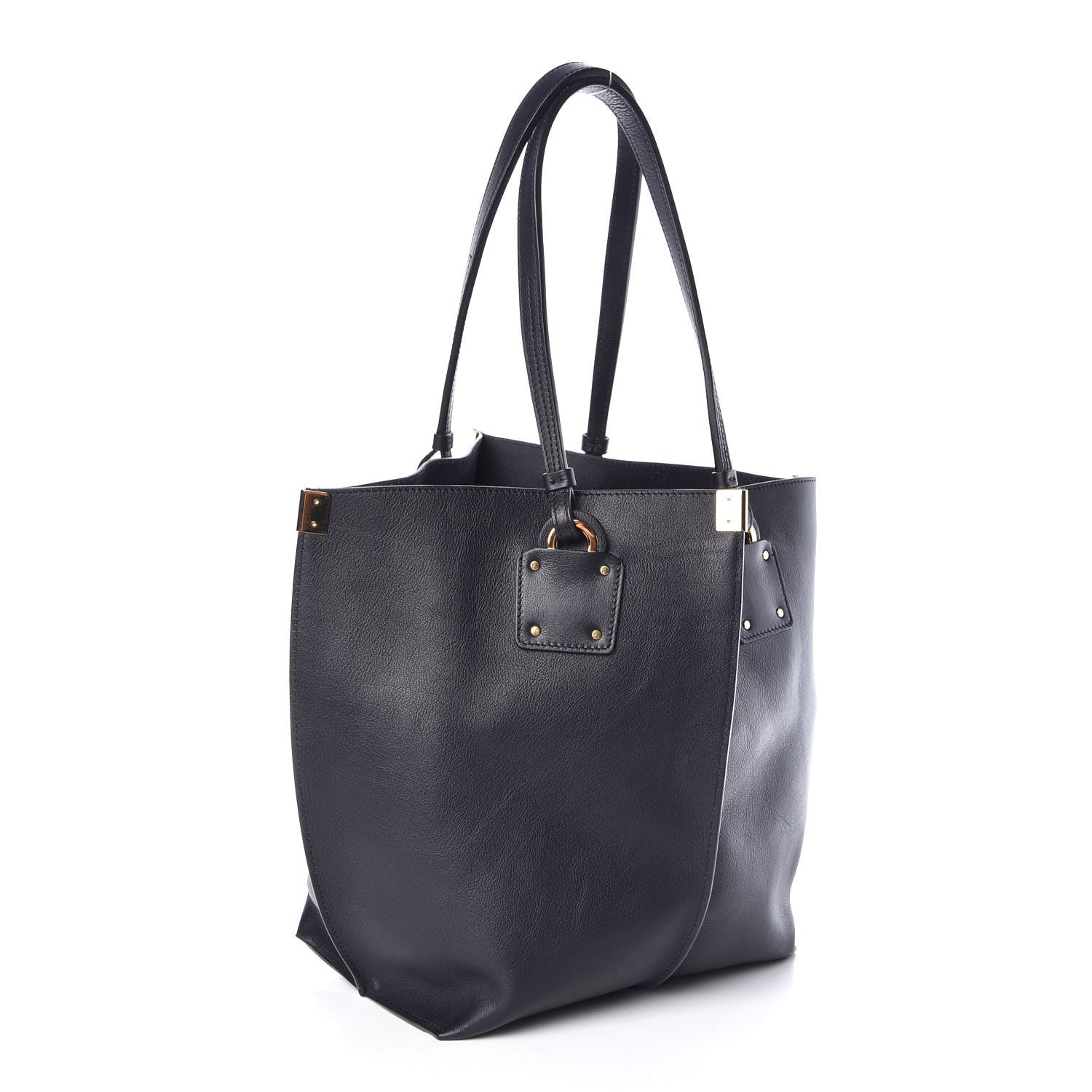 Chloe Smooth Calfskin Medium Vick Tote Full Blue 3 of 11
