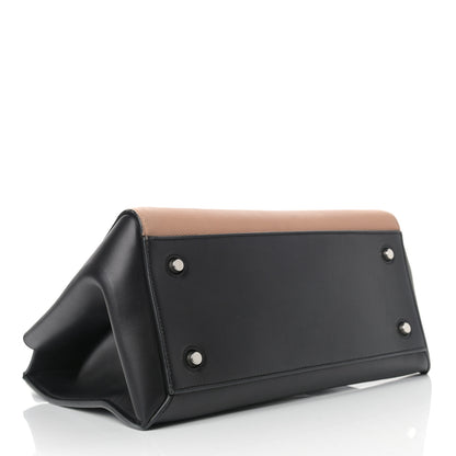 Celine Smooth Calfskin Medium Bi-Color Edge Shoulder Bag Black Cream 4 of 12