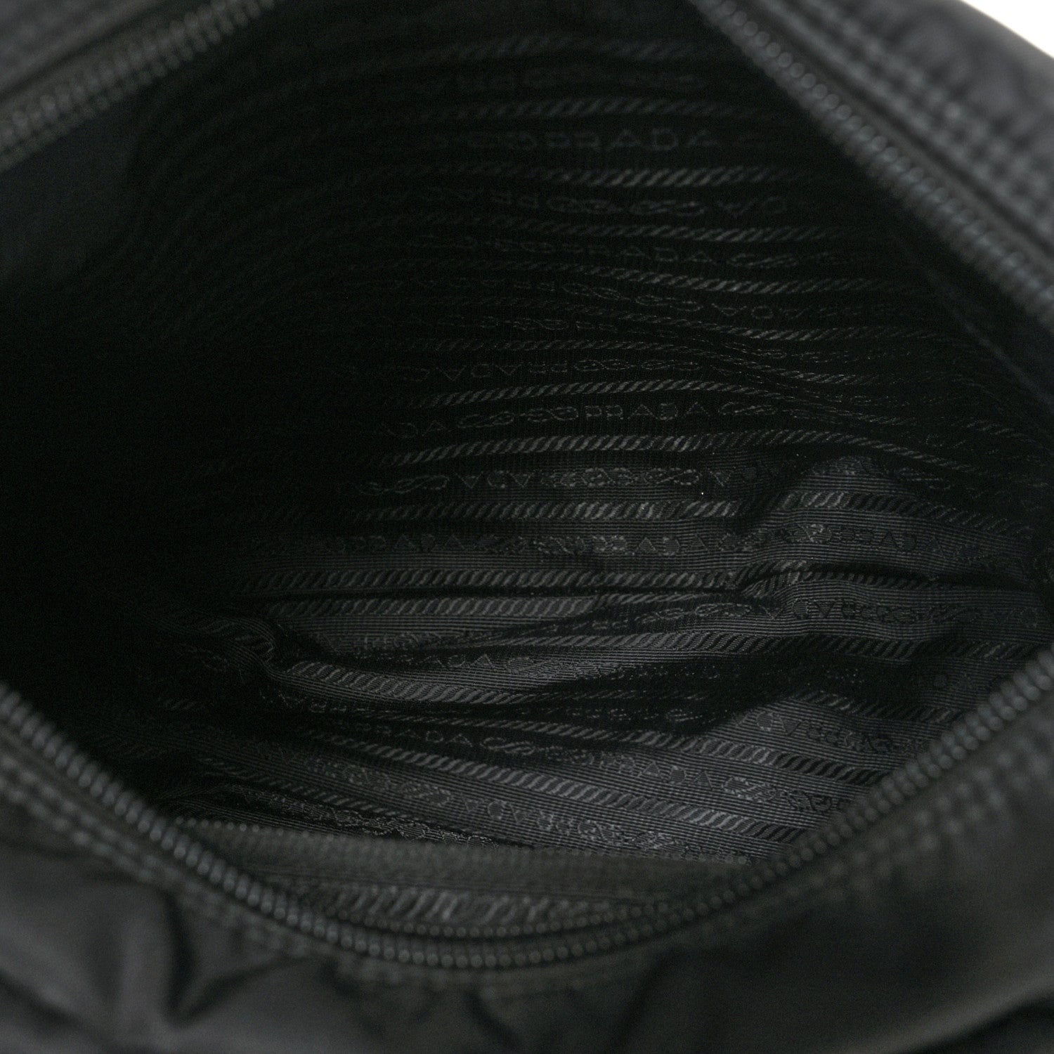 Prada Re-Nylon Vela Saffiano Double Buckle Messenger Shoulder Bag Black 5 of 9