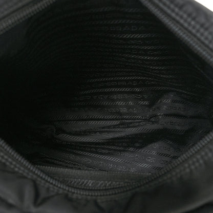 Prada Re-Nylon Vela Saffiano Double Buckle Messenger Shoulder Bag Black 5 of 9