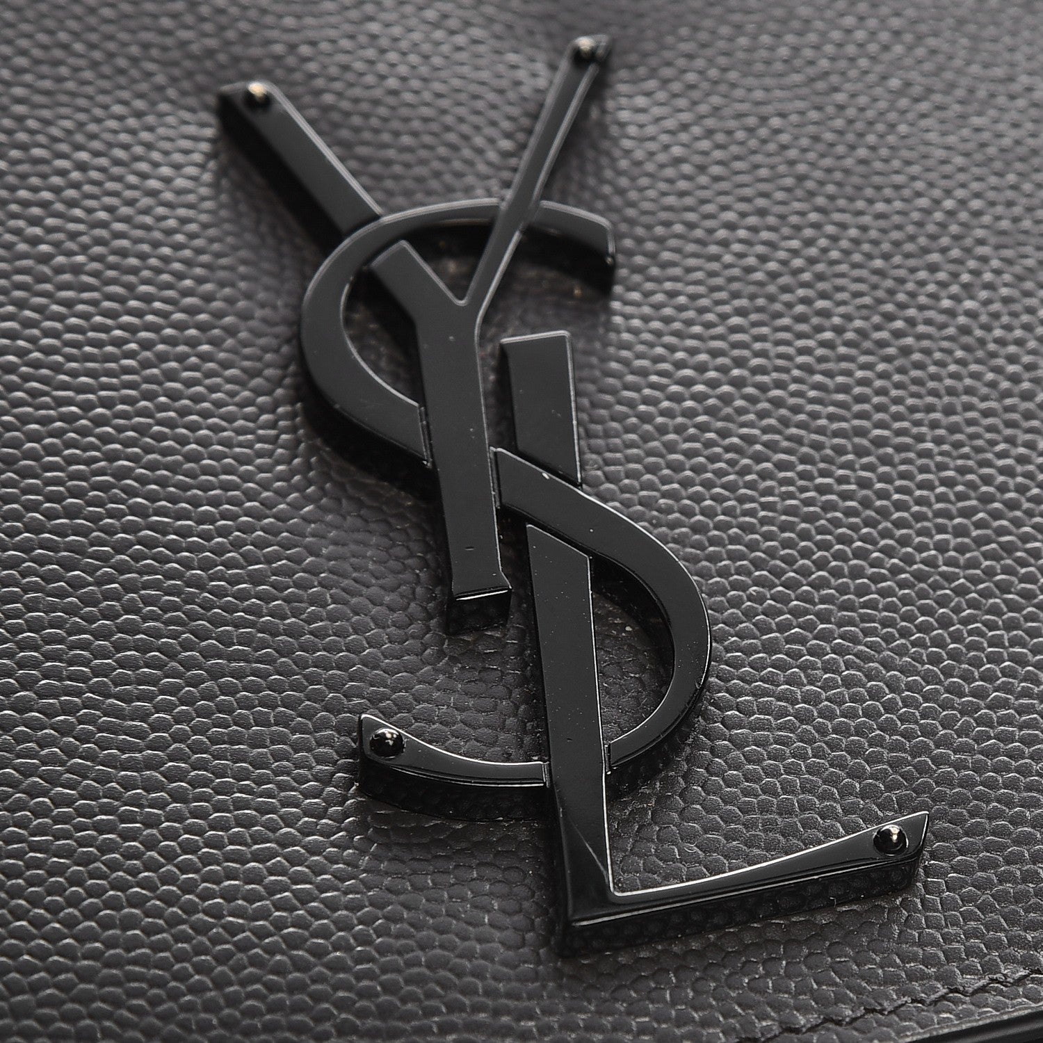 Saint Laurent Grain De Poudre Medium Classic Monogram Kate Satchel Coal 8 of 10