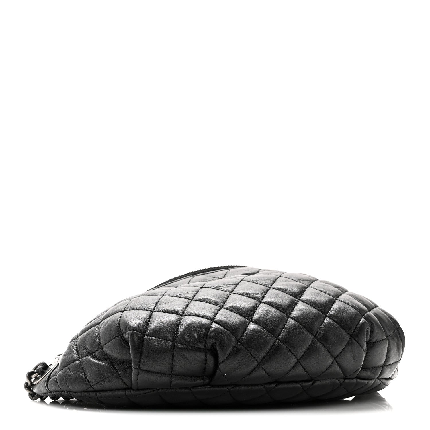 Chanel Lambskin Quilted Banane Waist Bag Fanny Pack Black 4 of 10