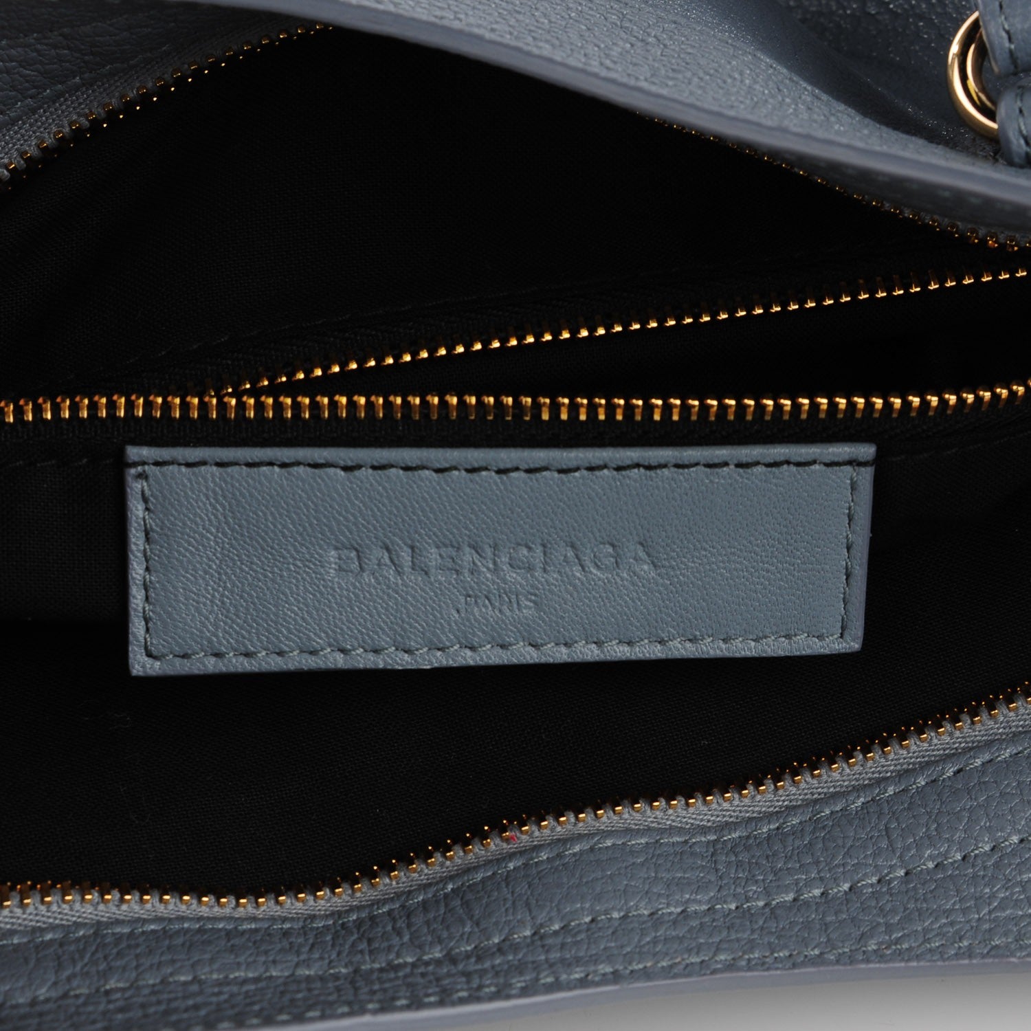 Balenciaga Chevre Gold Metallic Edge Hardware Town Bleu Acier 13 of 14