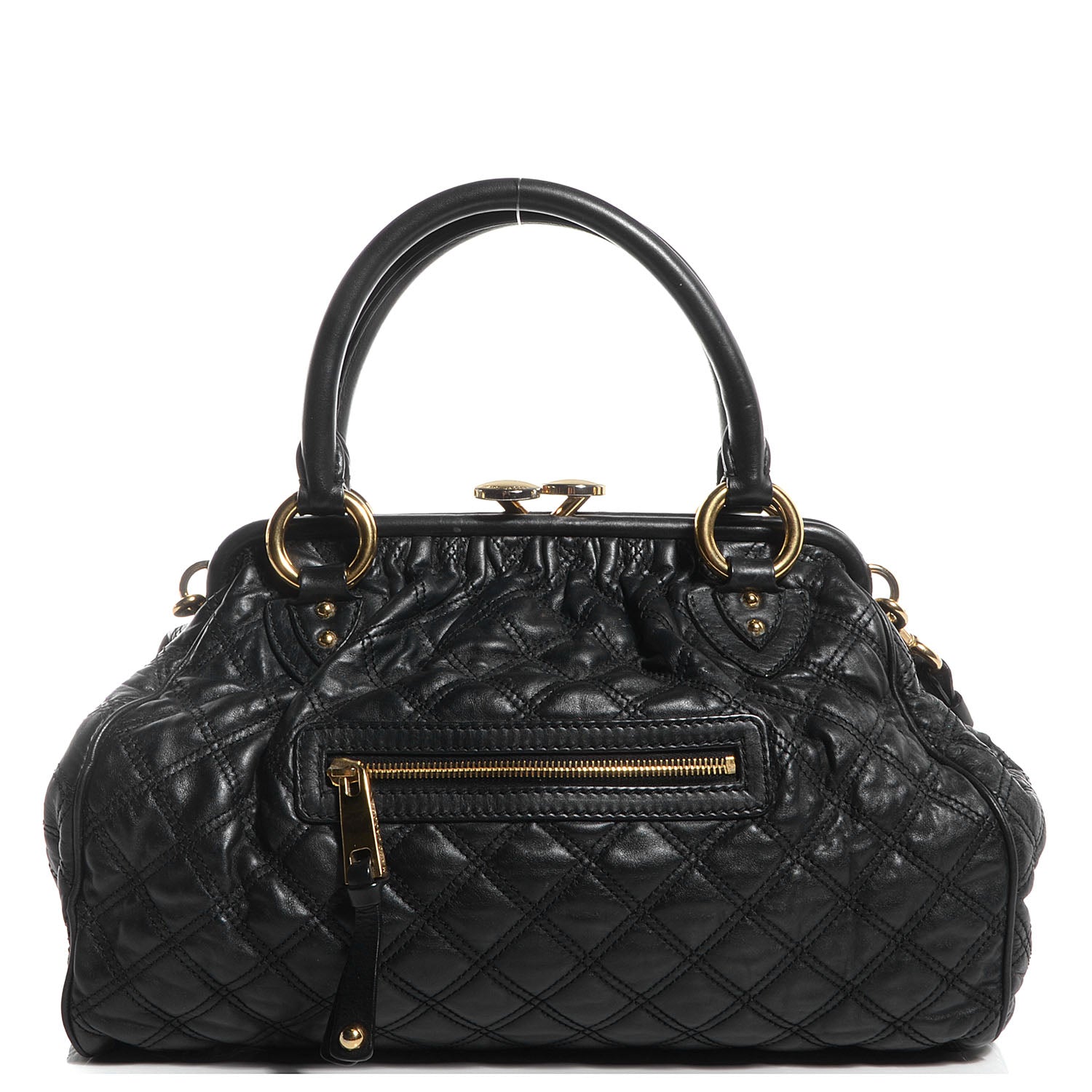 Marc Jacobs Quilted Leather Stam Black 1 of 9