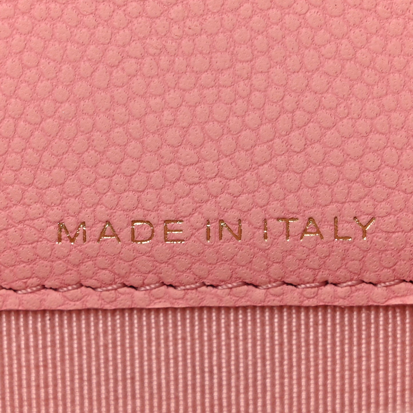 Caviar Chevron Quilted Flap Card Holder Pink